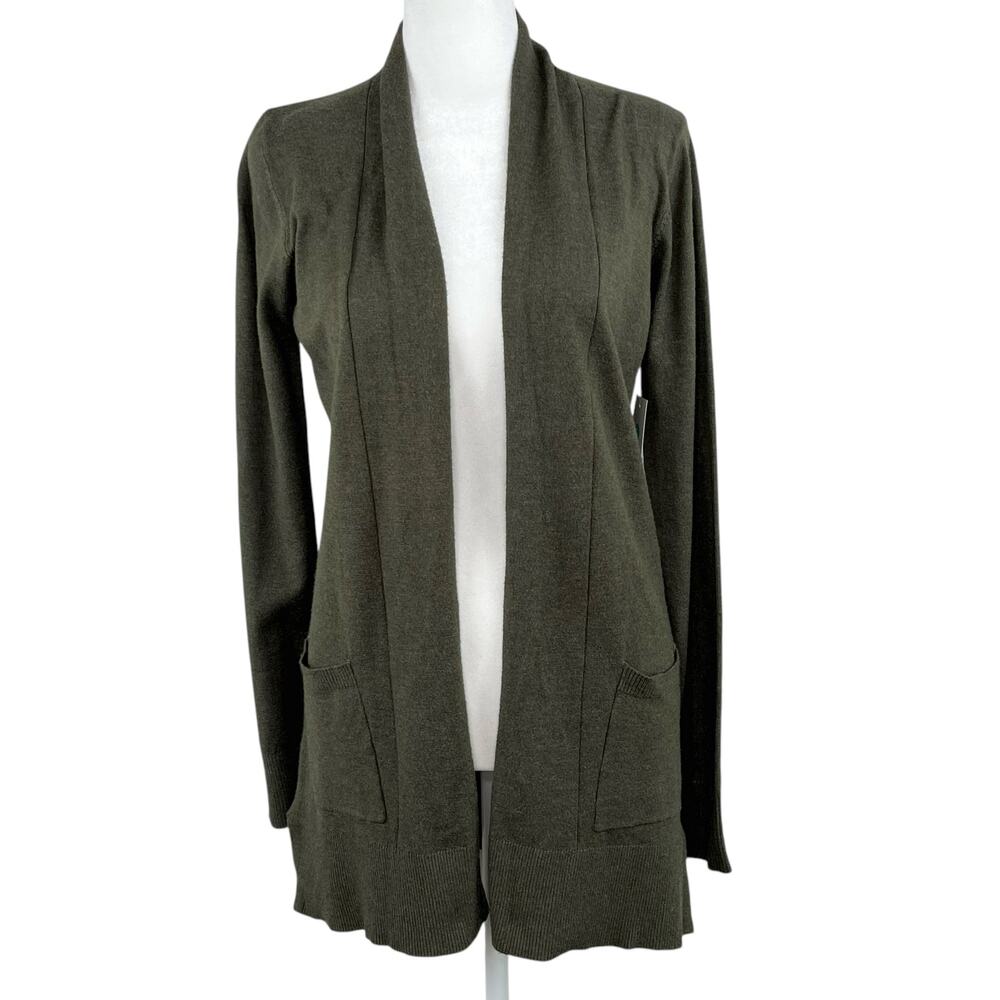 Stitch Fix Pink Clover Olive Green Cardigan Sweater XS NWT Pocket Earthy Capsule